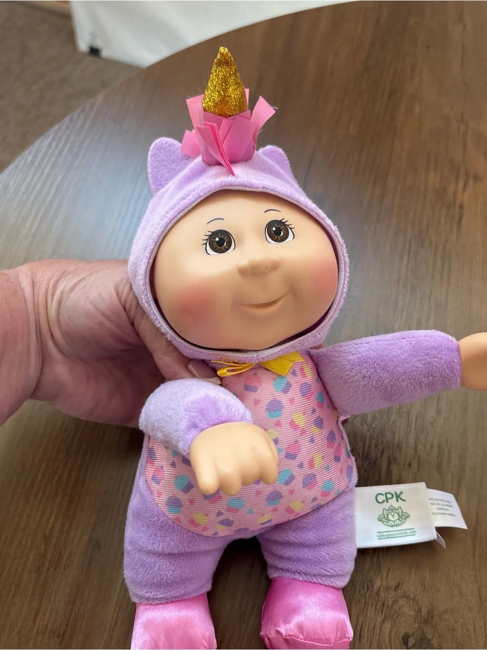 Cabbage Patch Kids Lilac Pink Plush unicorn - Soft Baby Toy.  INV25/572